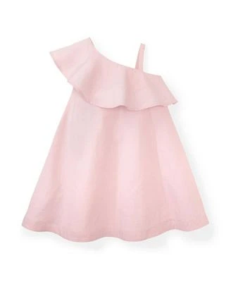 Girls' One Shoulder Flounce Dress