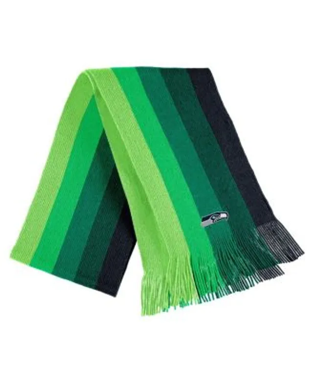 Women's Wear by Erin Andrews Neon Green Seattle Seahawks Ombre Pom Knit Hat and Scarf Set