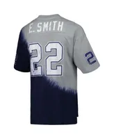 Mitchell & Ness Emmitt Smith Navy/Gray Dallas Cowboys Retired Player Name & Number Diagonal Tie-Dye