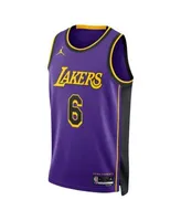 Men's Los Angeles Lakers Jordan Brand Purple Courtside Statement Edition  Pullover Hoodie