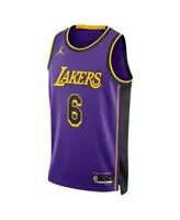 Men's Los Angeles Lakers Statement Edition Jordan Dri-Fit NBA Swingman Jersey in Purple, Size: XS | DO9530-508