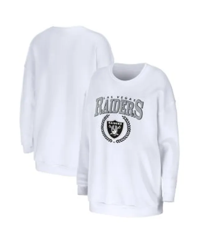Las Vegas Raiders Cuce Women's Sequin Logo V-Neck Pullover Sweatshirt -  Black