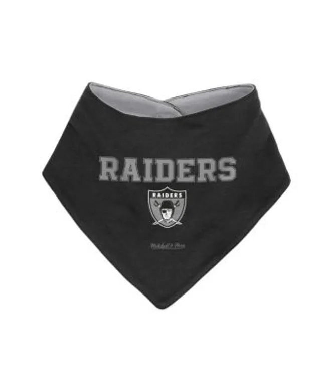 Newborn & Infant Black/Gray Las Vegas Raiders Eat Sleep Drool Football Three-Piece Bodysuit Set