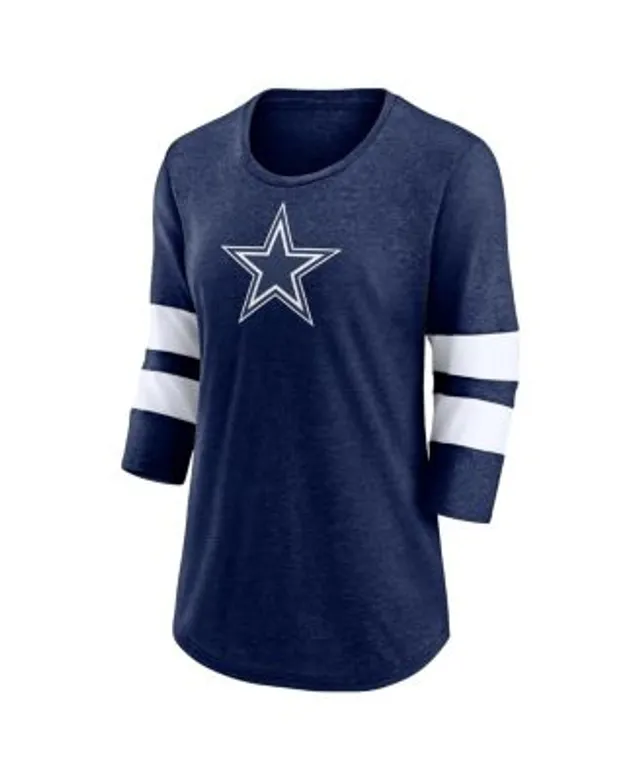 Women's White Dallas Cowboys Primary Logo Scoop Neck T-Shirt