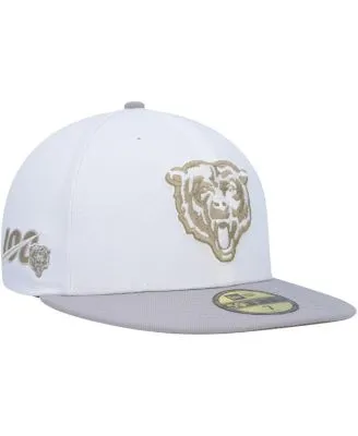 New Era White/Gray Las Vegas Raiders 50th Anniversary Gold Undervisor 59FIFTY Fitted Hat