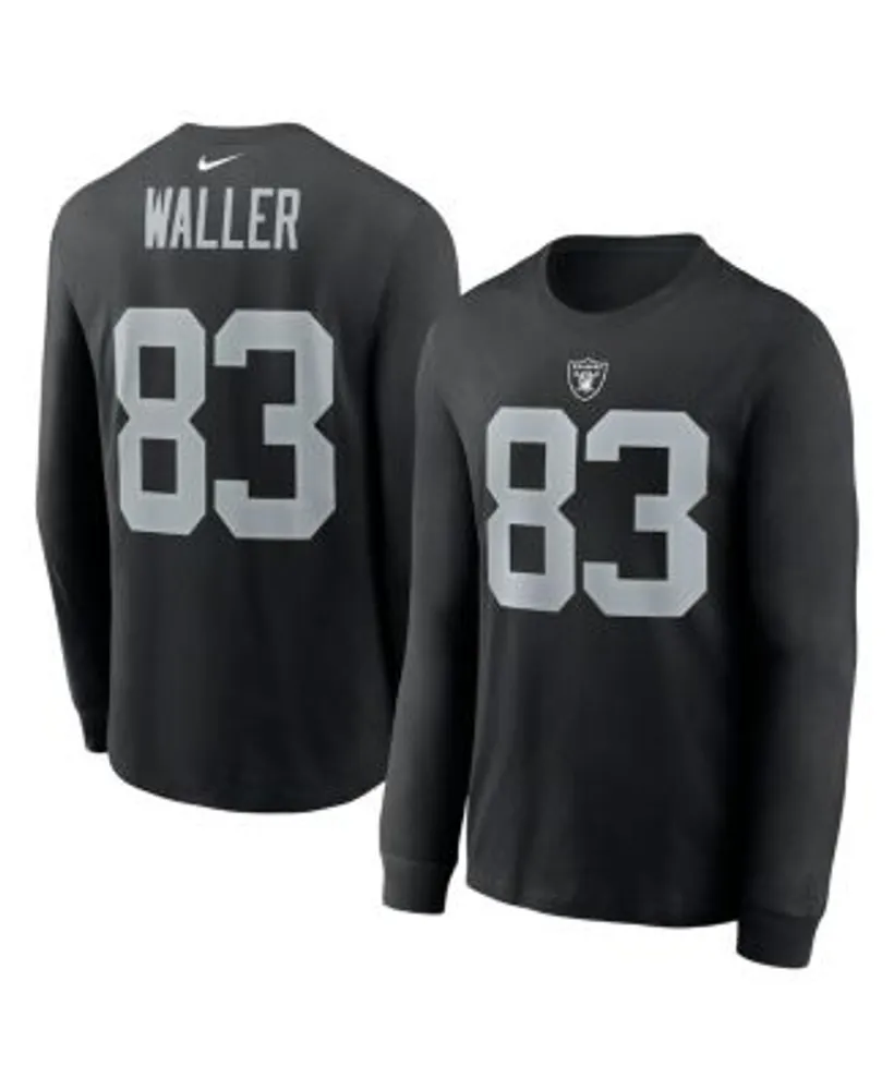 Men's Fanatics Branded Darren Waller Black Las Vegas Raiders Player Icon Name & Number Pullover Hoodie