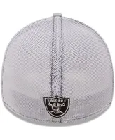 New Era Men's Black Las Vegas Raiders Team Neo Pop 39THIRTY Flex Hat