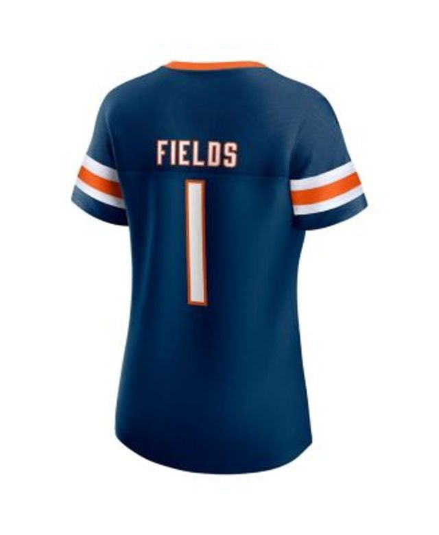 Men's Nike Justin Fields White Chicago Bears Player Name & Number T-Shirt Size: Large