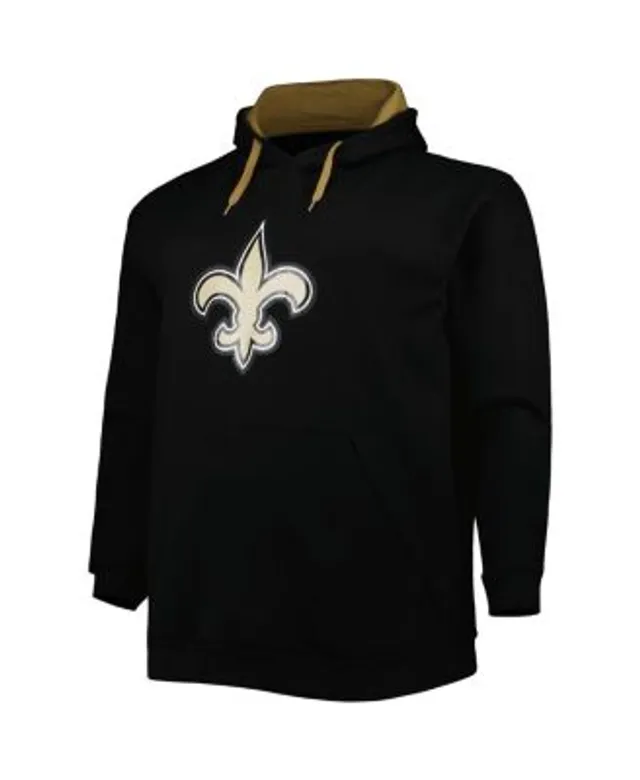 Men's New Orleans Saints Charcoal Big & Tall Logo Pullover Hoodie