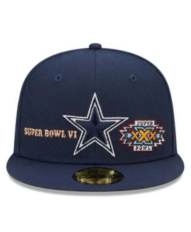 New Era Dallas Cowboys Mens Navy Blue Super Bowl VI Side Patch