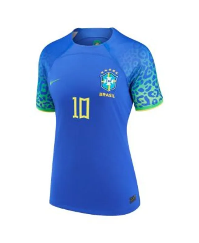 Men's Nike Blue Brazil National Team 2022/23 Away Breathe Stadium Replica  Blank Jersey