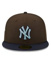 New Era Men's Brown, Navy New York Yankees 1999 World Series Walnut 9FIFTY  Fitted Hat