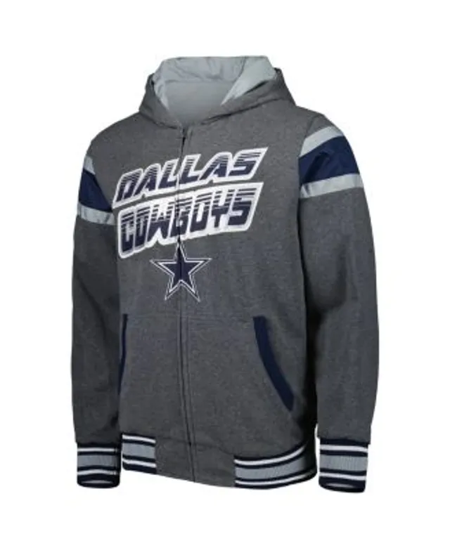 G-III Sports by Carl Banks Navy/Gray Dallas Cowboys Team Full Back Reversible Full-Zip Hoodie Jacket