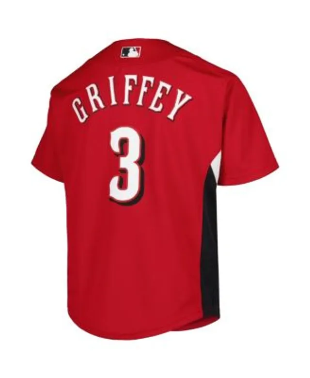 Men's Ken Griffey Jr. Red/Black Cincinnati Reds Cooperstown Collection  Replica Player Jersey