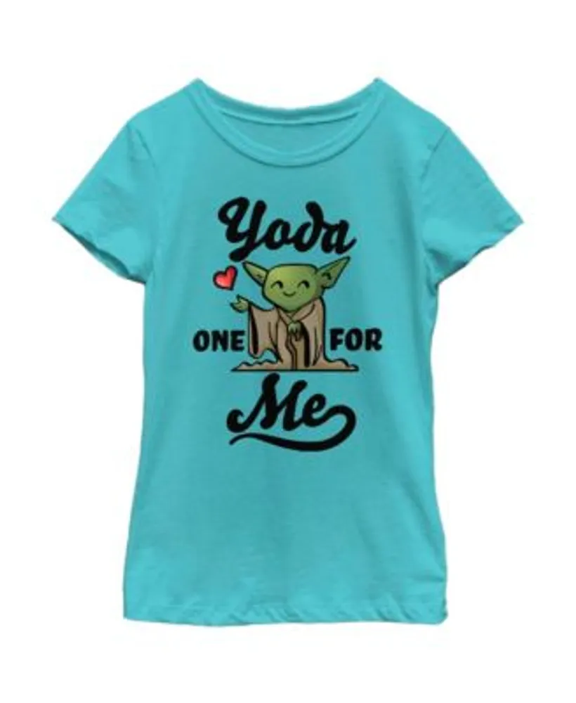 Disney Lucasfilm Girl's Star Wars Valentine's Day Yoda One for Me Cartoon  Child T-Shirt