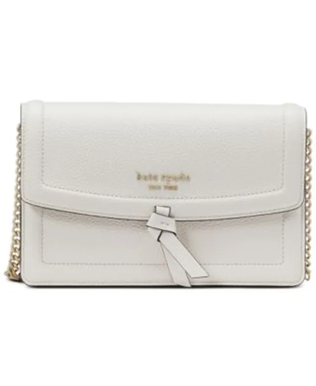 Knott Flap Pebbled Flap Crossbody Bag