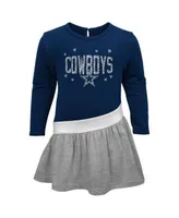 Dallas Cowboys Girls Preschool Too Cute Tri-Blend Dress - Navy