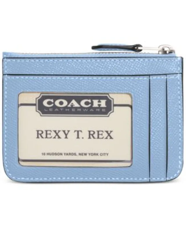 COACH Crossgrain Leather Key Ring Card Case - Macy's