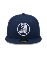 New Era Men's Gray Chicago White Sox Throwback Logo Green Undervisor  59FIFTY Fitted Hat