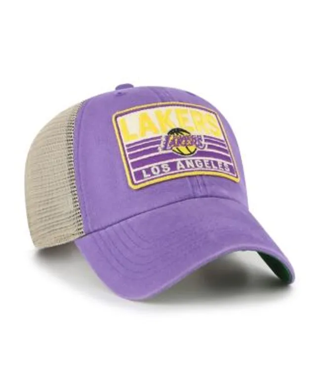 Men's Los Angeles Lakers White, Purple Team Mascot Undervisor 9FIFTY  Snapback Hat
