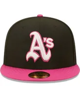 New Era Men's Black, Pink Brooklyn Dodgers 1955 World Series Champions  Passion 59FIFTY Fitted Hat