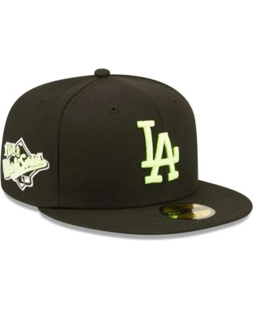 Men's New Era White/Gray Los Angeles Dodgers 1988 World Series Side Patch Undervisor 59FIFTY Fitted Hat