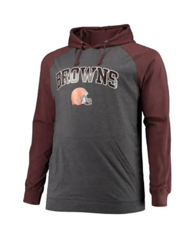 Starter Men's Brown Cleveland Browns Raglan Long Sleeve Hoodie T-shirt -  Macy's