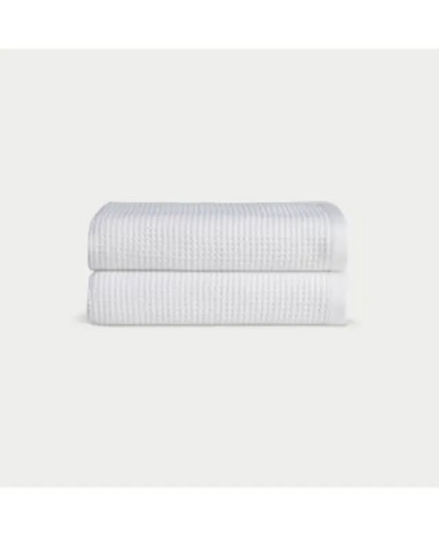 Waffle Hand Towels in Light Grey - Cozy Earth
