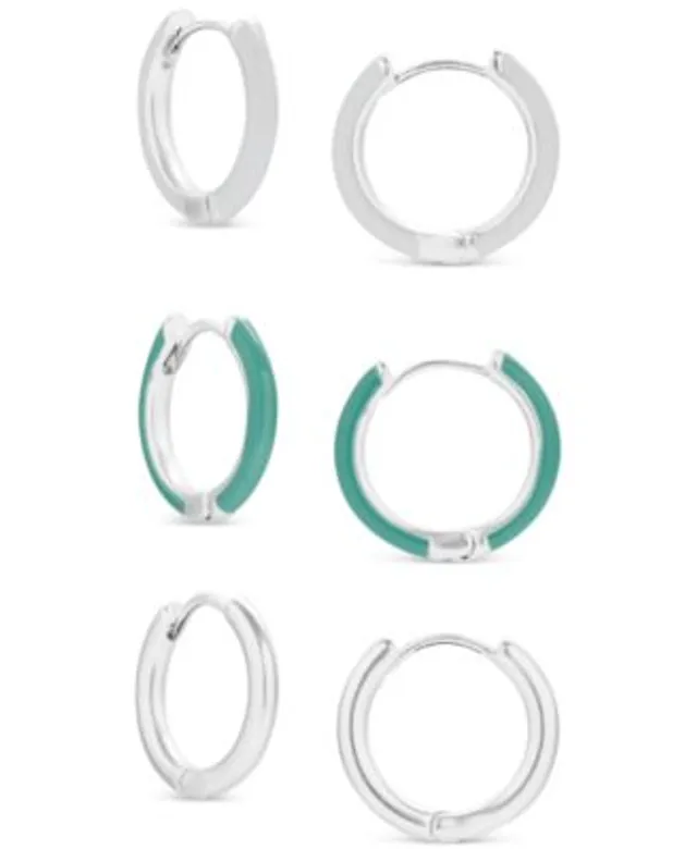 Giani Bernini 3-PC. Set Small Hoop and Ball Stud Earrings in Sterling  Silver & 1: Sterling Silver