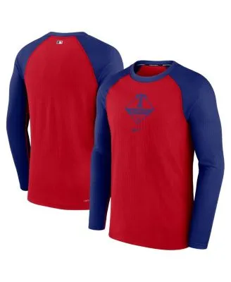 NEW NIKE Texas Rangers Baseball T Shirt Men L Large Dri Fit -Blue