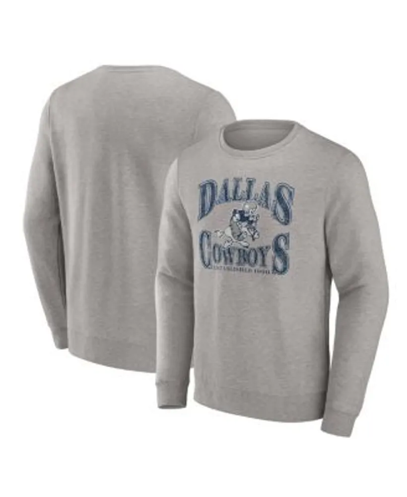 Fanatics Men's Branded Heather Charcoal Dallas Cowboys Playability Pullover  Sweatshirt