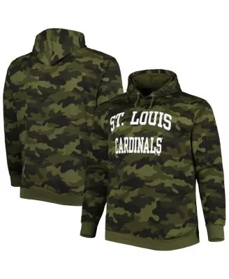 Men's Majestic Camo/Black St. Louis Cardinals Big & Tall Pullover Hoodie