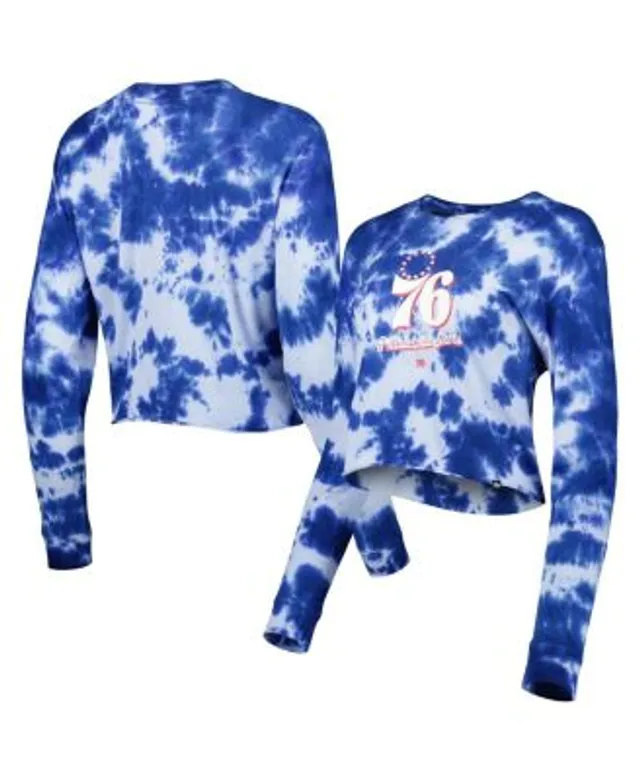 New Era Women's Royal Los Angeles Dodgers Tie-Dye Cropped Long Sleeve T- shirt - Macy's