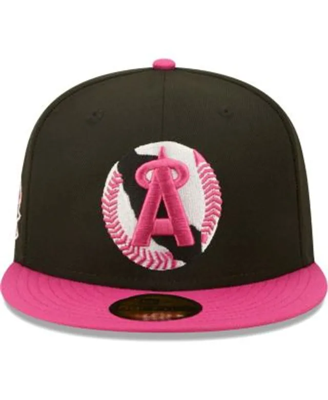 Men's Los Angeles Angels New Era Pink/Green Cooperstown Collection