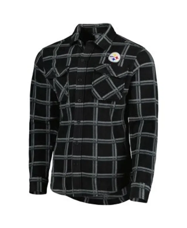 Men's NFL x Darius Rucker Collection by Fanatics Black Buffalo Bills  Flannel Long Sleeve Button-Up Shirt