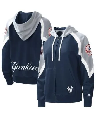 Atlanta Braves Starter Force Play II Half-Zip Hooded Jacket - Navy