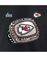 Men's Red Kansas City Chiefs Super Bowl LVII Champions Shield Tie-Dye T- Shirt 