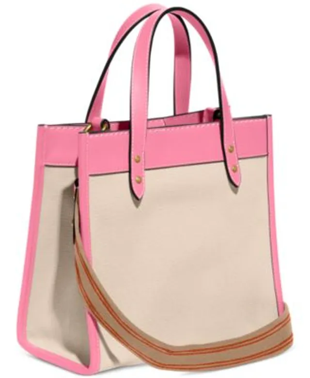 COACH Polished Pebble Field Tote 22 with Removable Web Strap - Macy's