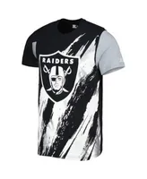 Starter Men's Black Las Vegas Raiders Raglan Long Sleeve Hoodie T-shirt