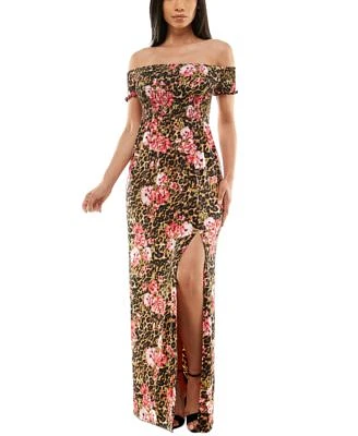 Printed Off-The-Shoulder Maxi Dress