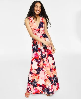 Women's Printed Sleeveless Maxi Dress