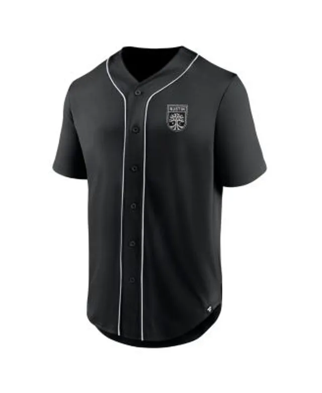 Men's Fanatics Branded Black Seattle Sounders FC Third Period Fashion Baseball  Button-Up Jersey