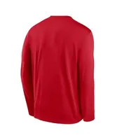 Men's Nike Navy St. Louis Cardinals Authentic Collection Logo Performance Long Sleeve T-Shirt