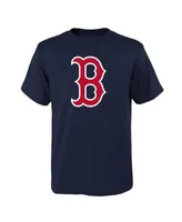 Outerstuff Infant Boys and Girls Navy Boston Red Sox Team Crew Primary Logo  T-shirt