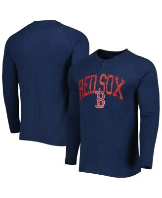 Men's Nike Navy/Red Boston Red Sox City Plate Performance Henley Raglan T-Shirt Size: Small