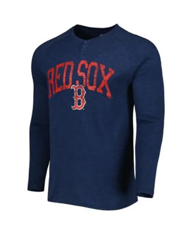 Men's New York Mets Stitches Heathered Royal Raglan T-Shirt