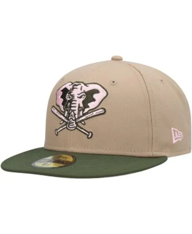 Men's New Era Khaki/Olive Chicago White Sox Pink Undervisor 59FIFTY Fitted Hat
