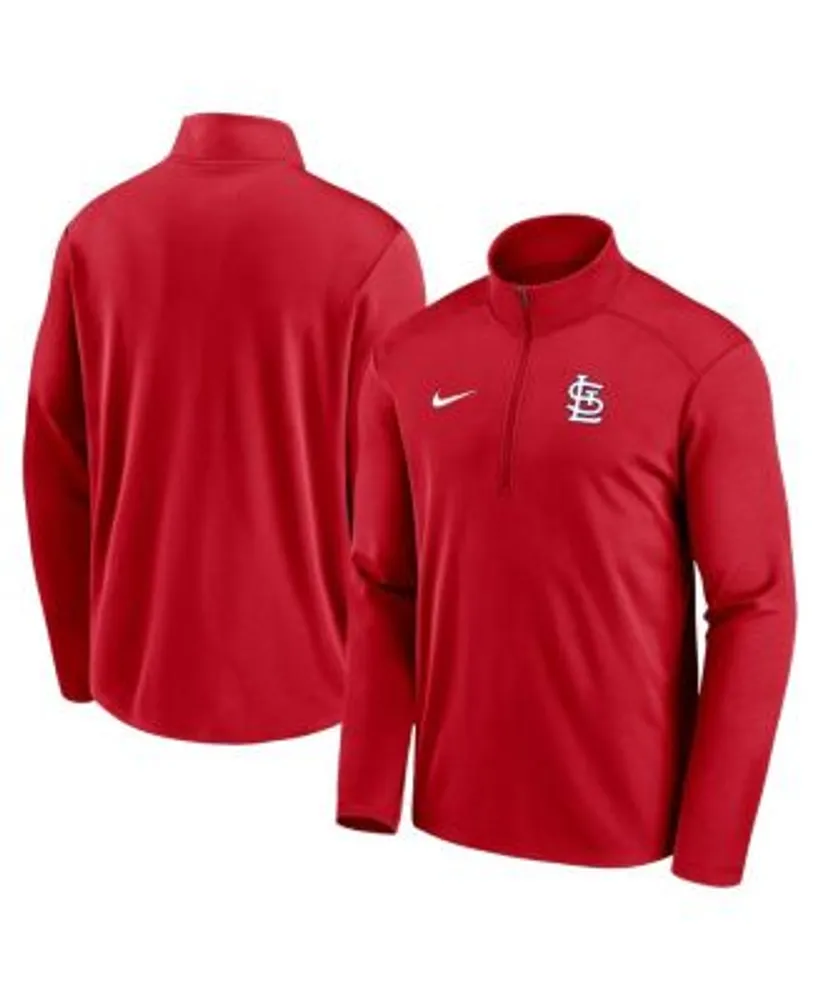 Men's Red St. Louis Cardinals Authentic Collection Game Time Performance  Half-Zip Top