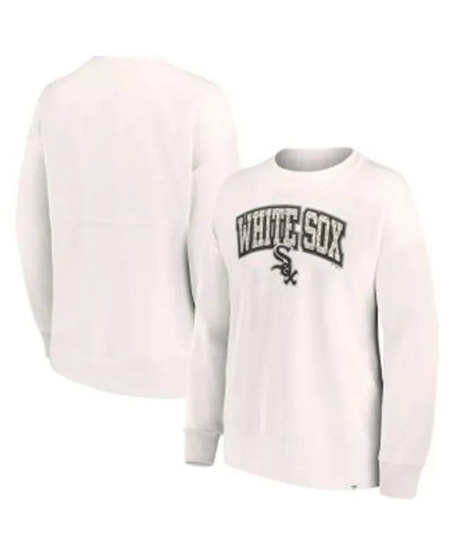 Women's Branded Cream Chicago White Sox Leopard Pullover Sweatshirt