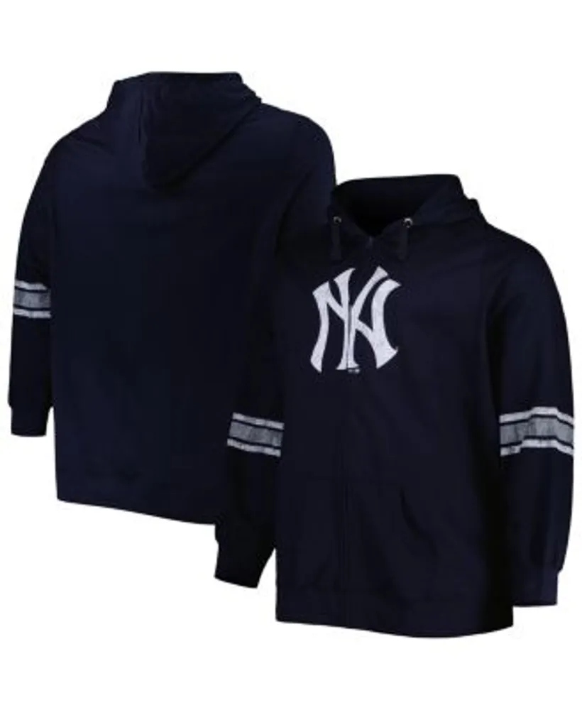 New York Yankees Heathered Zip-Up Logo Hoodie